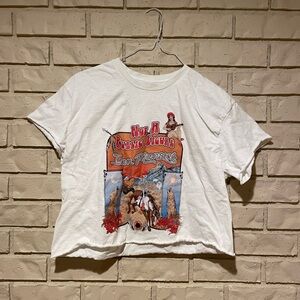 White T-Shirt with Western Graphic - Ian Munsick